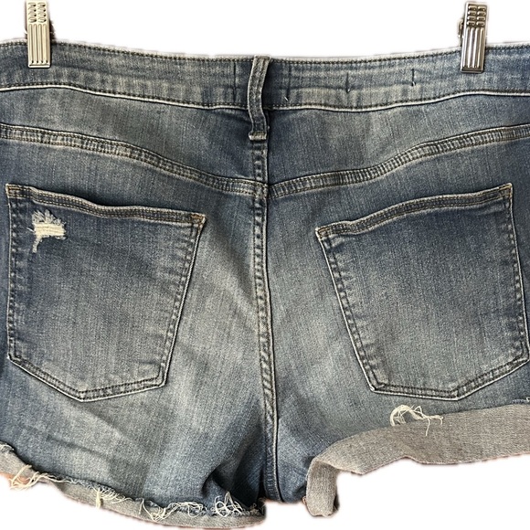 Universal Thread Blue Distressed Jean Shorts - Picture 2 of 5
